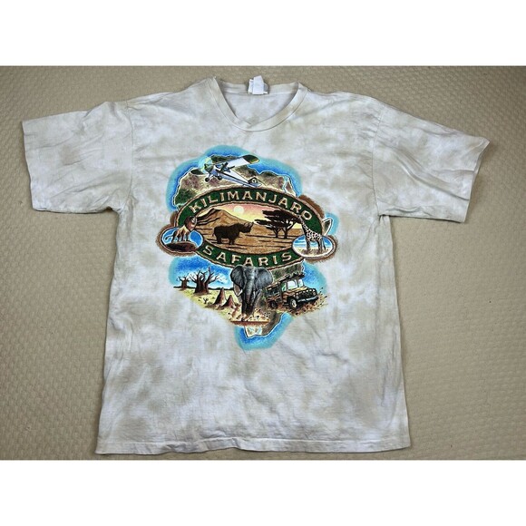 Disney World Kilimanjaro Safari Shirt Vintage 90s Tie Dye Rare | Mens Size XXL - Picture 3 of 9